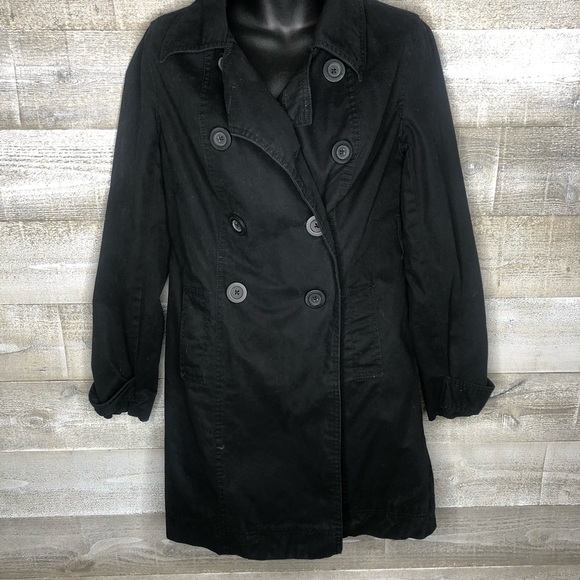 Old Navy Jackets & Blazers - Old Navy black midi trench coat